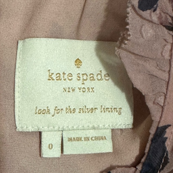 Kate Spade Floral silk ruffle prairie rose dress - Picture 6 of 7